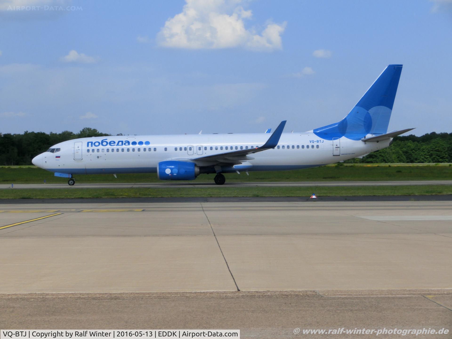 VQ-BTJ, 2014 Boeing 737-8LJ C/N 39950, Boeing 737-8LJ(W) - DP PBD Pobeda - 39950 - VQ-BTJ - 13.05.2016 - CGN