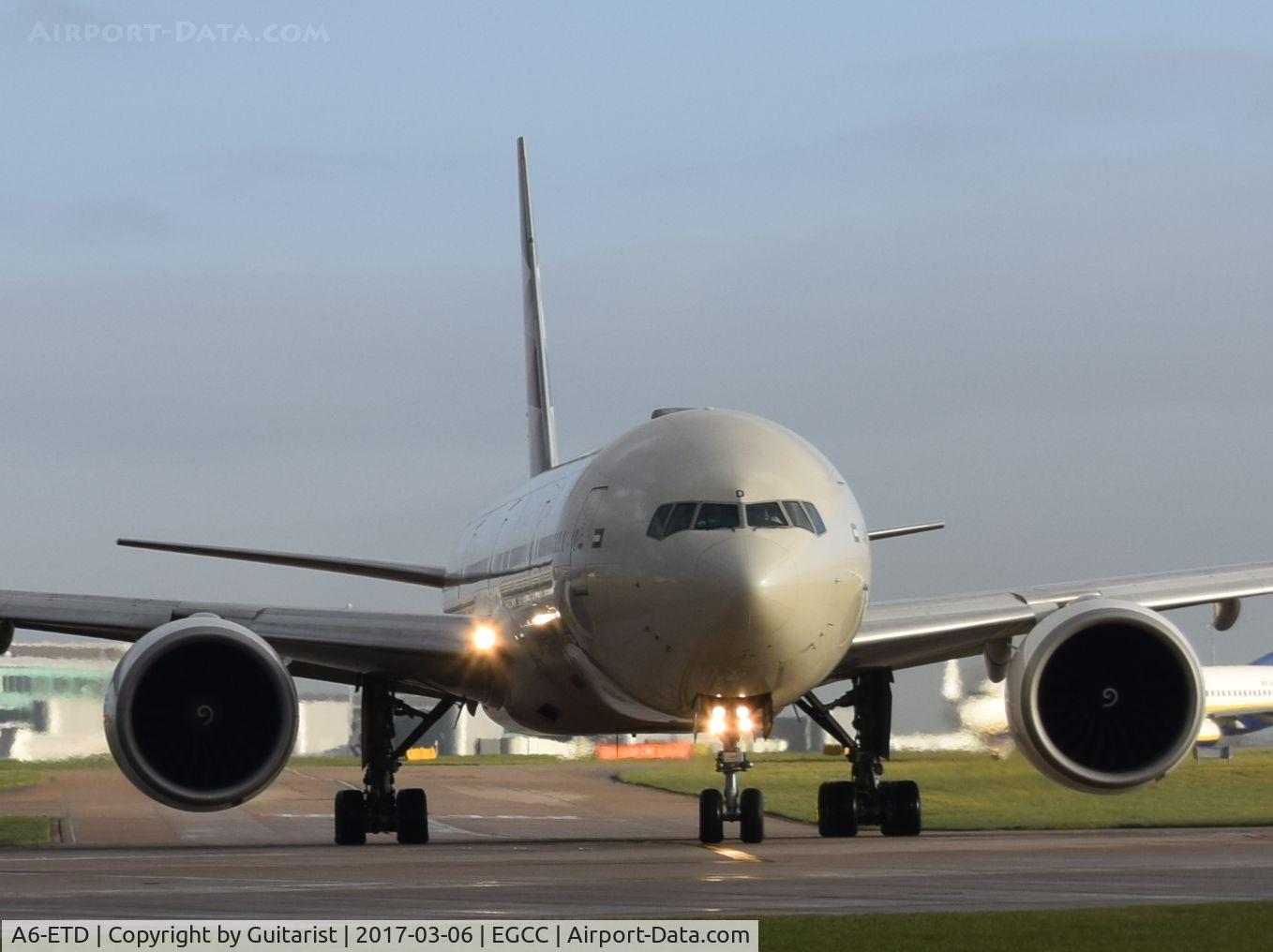 A6-ETD, 2006 Boeing 777-3FX/ER C/N 34600, At Manchester