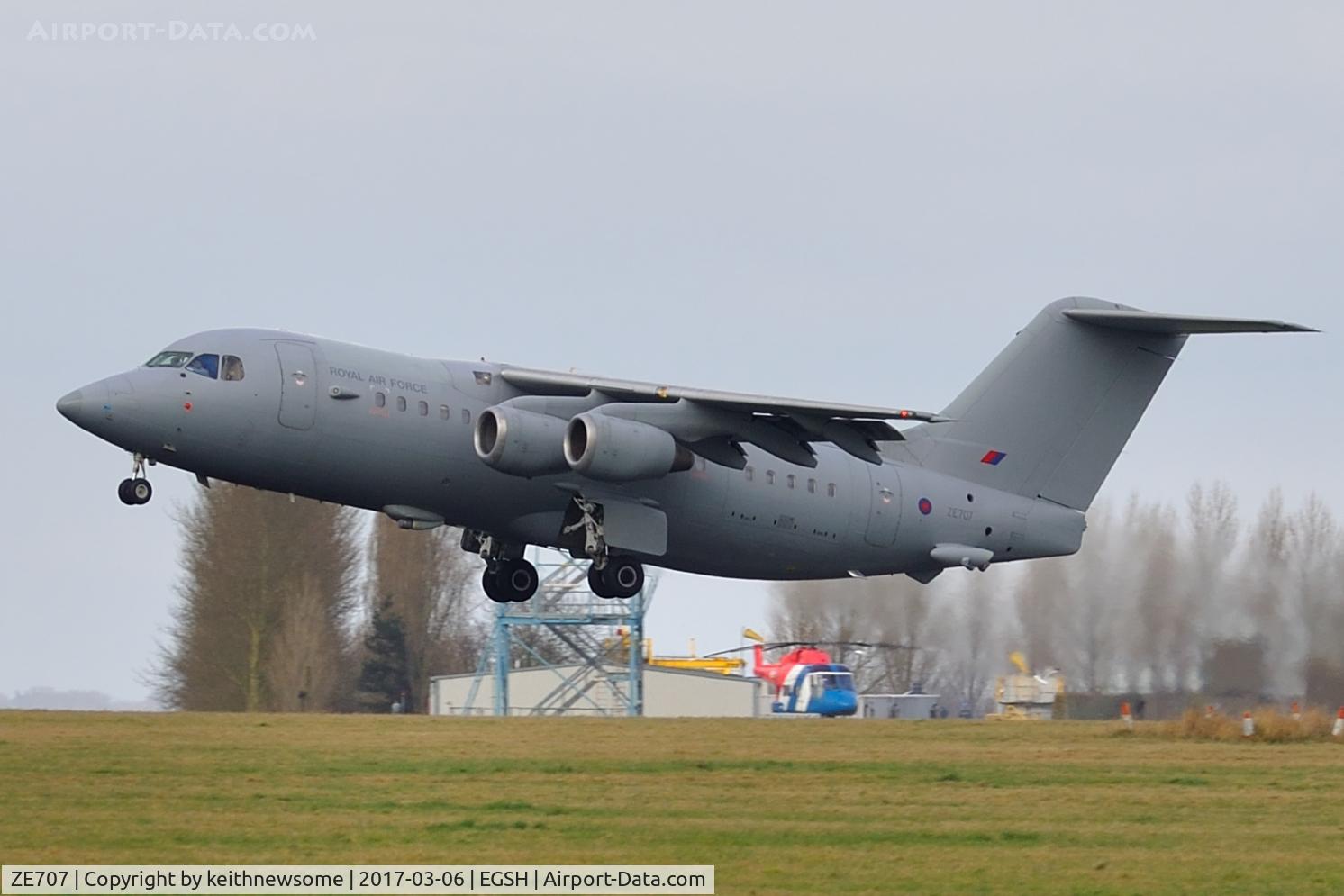 ZE707, 1991 British Aerospace BAe.146-200QC Quick Change C/N E2188, Return Visitor.
