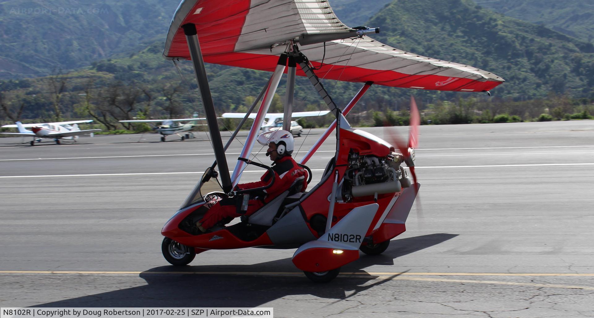 N8102R, 2005 Air Creation Tanarg C/N T05052, 2005 Air Creation USA TANARG, Rotax 912 pusher, ignore wing markings, Experimental Weight-Shift-Control, has Ballistic Recovery System. Taxi