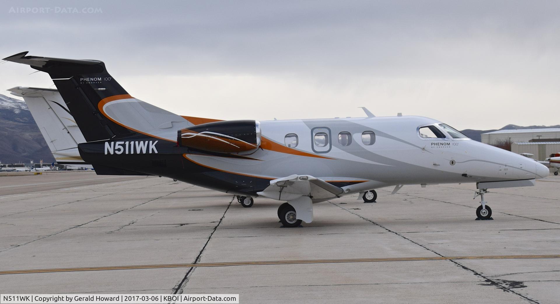 N511WK, 2009 Embraer EMB-500 Phenom 100 C/N 50000103, Parked on south GA ramp.
