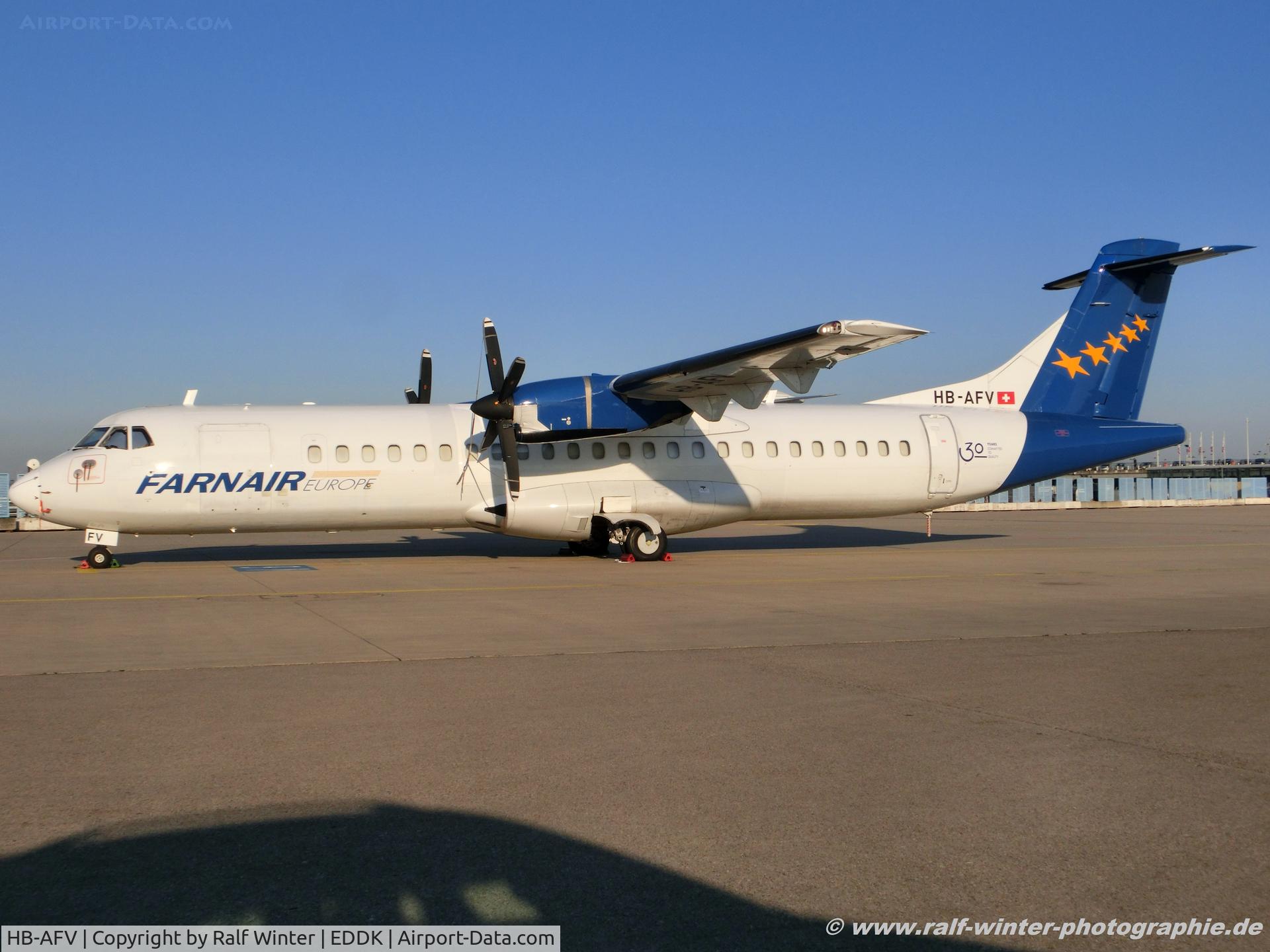 HB-AFV, 1992 ATR 72-202 C/N 341, ATR 72-202F - FAT Farnair - 341 - HB-AFV - CGN
