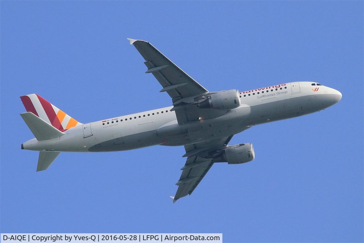 D-AIQE, 1991 Airbus A320-211 C/N 0209, Airbus A320-211, Take off rwy 06R, Roissy Charles De Gaulle airport (LFPG-CDG)