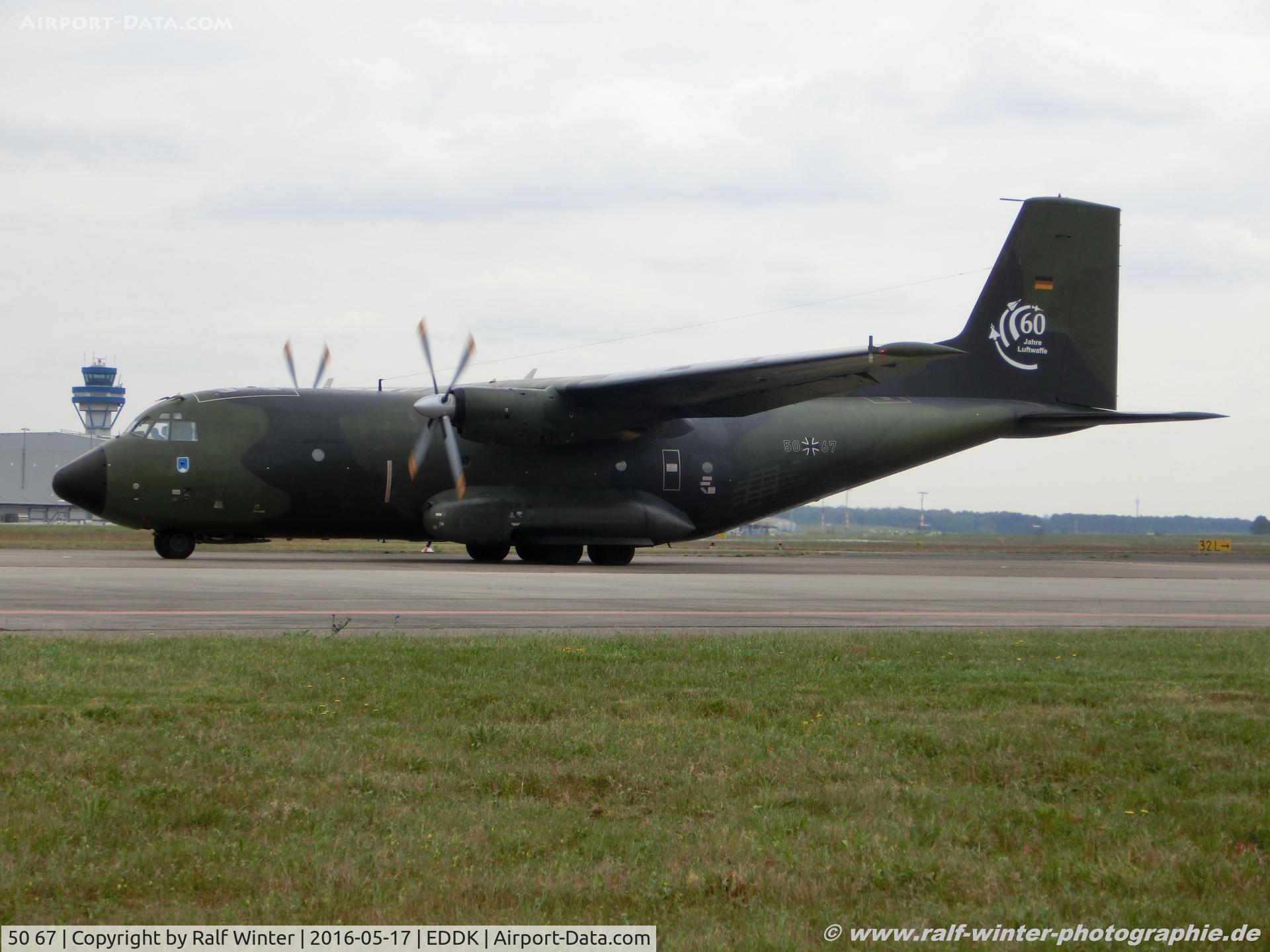 50 67, Transall C-160D C/N D104, Transall C-160D - GAF German Air Force - D104 - 50+67 - 17.05.2016 - CGN