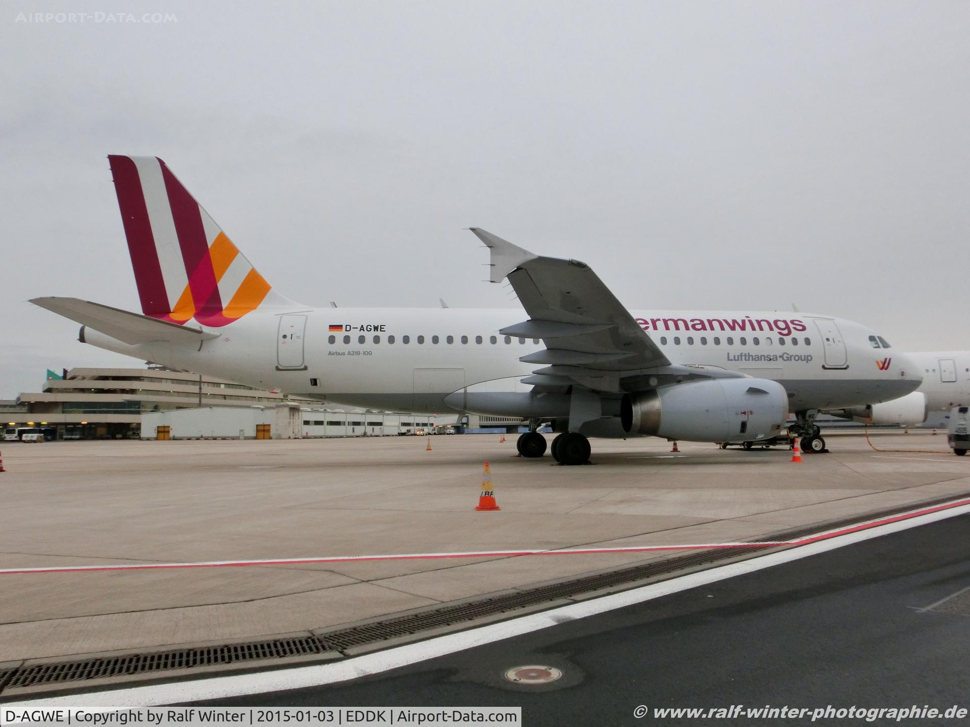 D-AGWE, 2007 Airbus A319-132 C/N 3128, Airbus A319-132 - 4U GWI Germanwings - 3128 - D-AGWE - 03.01.2015 - CGN