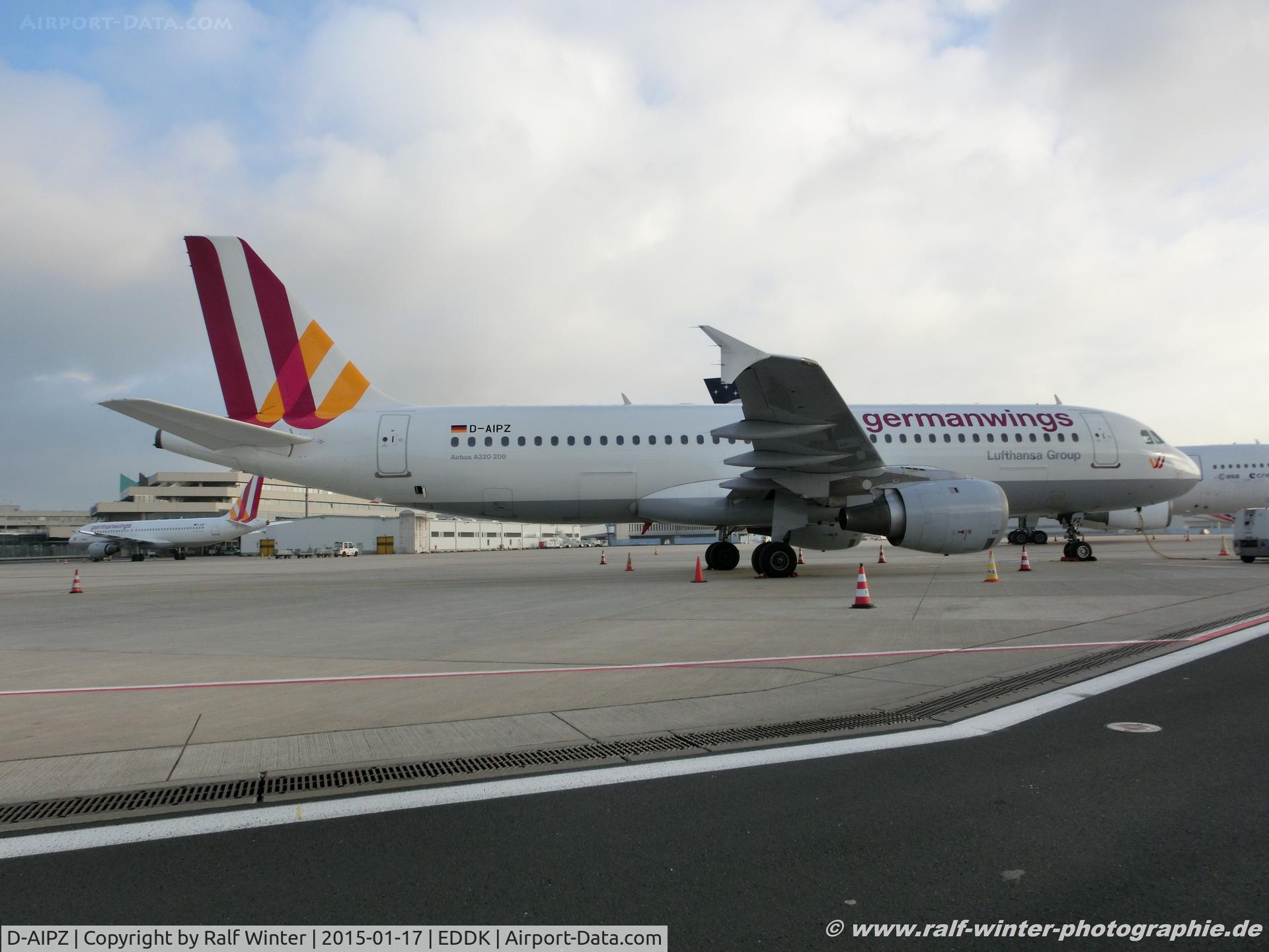 D-AIPZ, 1991 Airbus A320-211 C/N 162, Airbus A320-211 - 4u GWI Germanwings ex Lufthansa 'Erfurt' - 162 - D-AIPZ - 17.01.2015 - CGN