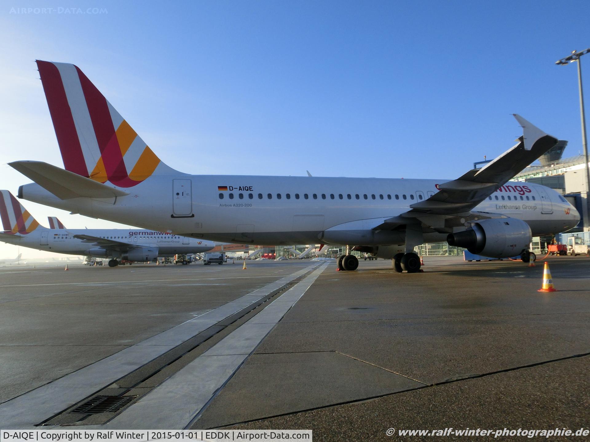 D-AIQE, 1991 Airbus A320-211 C/N 0209, Airbus A320-211 - 4U GWI Germanwings ex Lufthansa 'Gera' - 209 - D-AIQE - 01.01.2015 - CGN