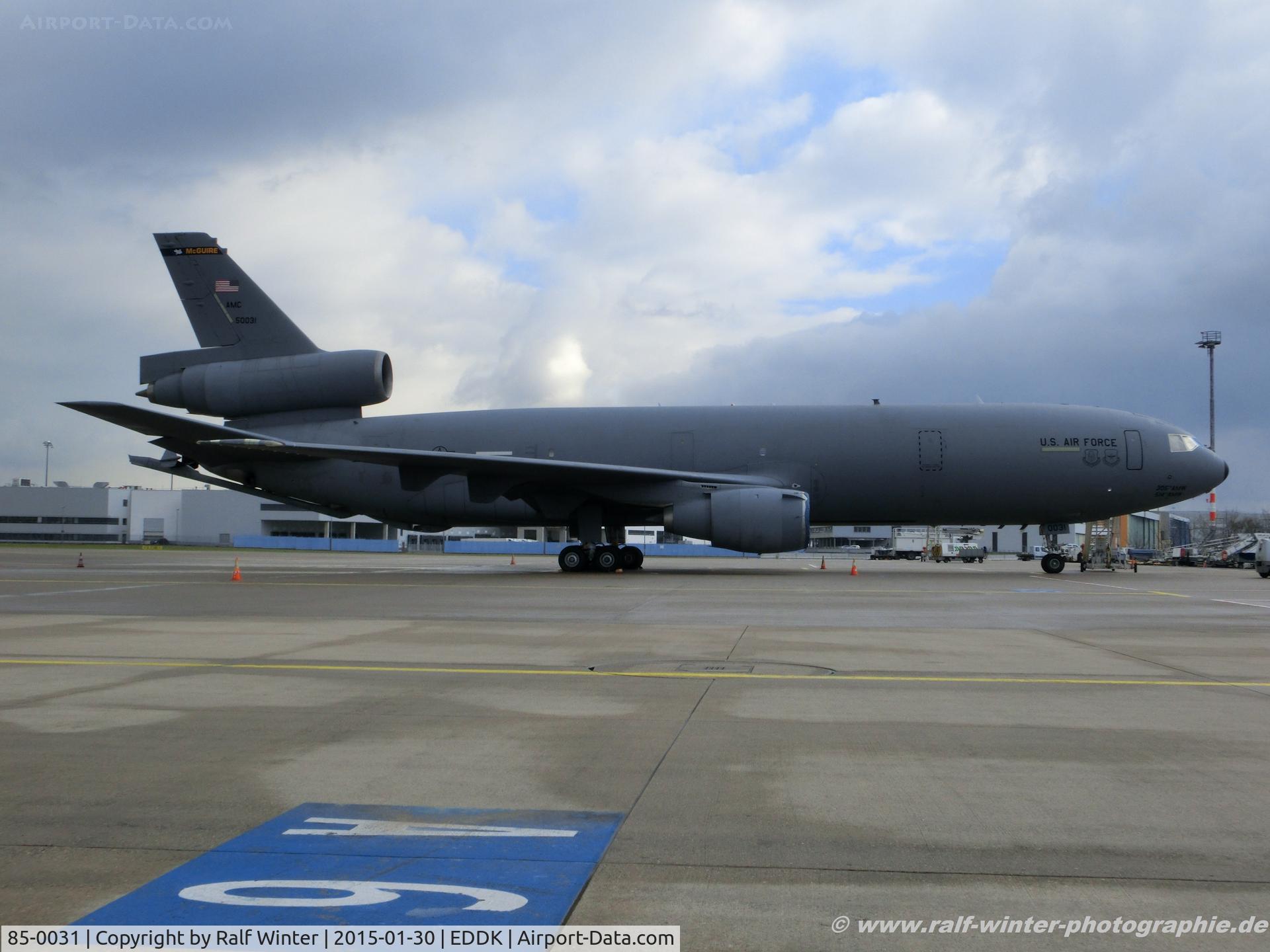 85-0031, 1985 McDonnell Douglas KC-10A Extender C/N 48236, McDonnell Douglas KC-10A Extender - USAF US Air Force MC RCH - 48236 - 85-0031 - 30.01.2015 - CGN