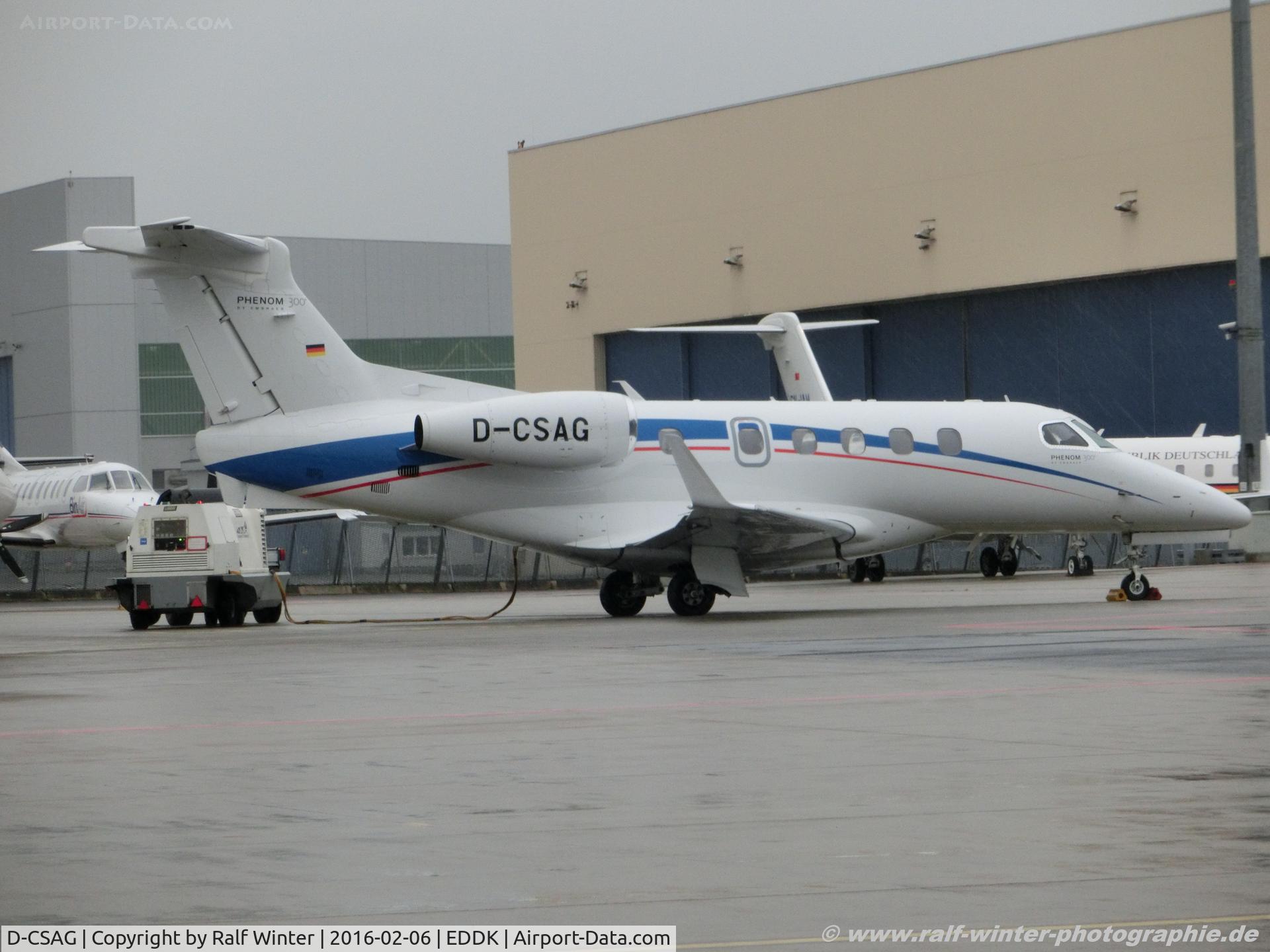 D-CSAG, 2012 Embraer EMB-505 Phenom 300 C/N 50500101, Embraer Phenom 300 EMB-505 - Suedzucker Reiseservice - 50500101 - D-CSAG - 06.02.2016 - CGN