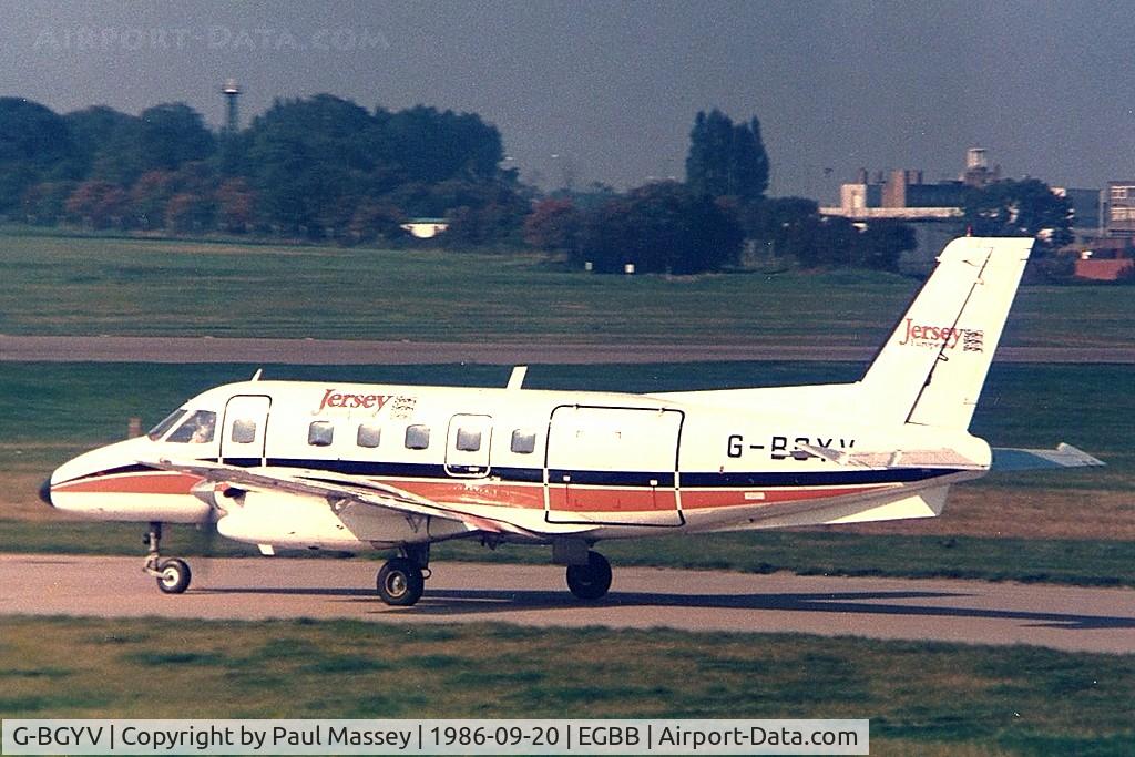 G-BGYV, 1980 Embraer EMB-110P1 Bandeirante C/N 110249, Operated by Jersey European Airways.Scan