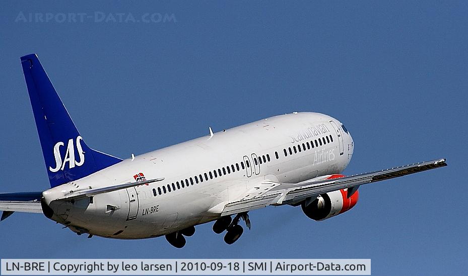 LN-BRE, 1990 Boeing 737-405 C/N 24643, Samos 18.9.2010