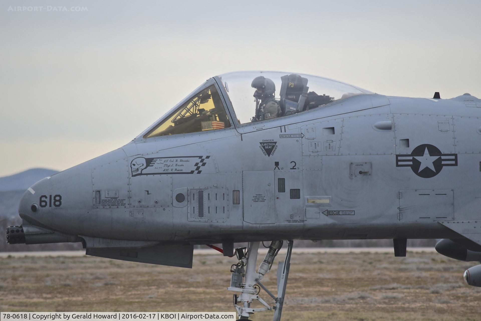 78-0618, 1978 Fairchild Republic A-10C Thunderbolt II C/N A10-0238, Taxiing to flight check ramp.