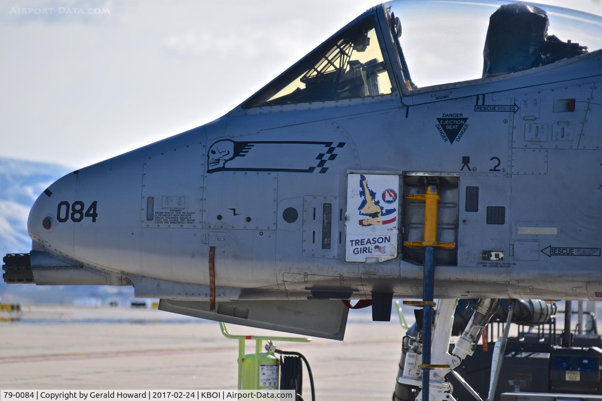 79-0084, 1979 Fairchild Republic A-10C Thunderbolt II C/N A10-0348, Nose art on the back of the step door.
