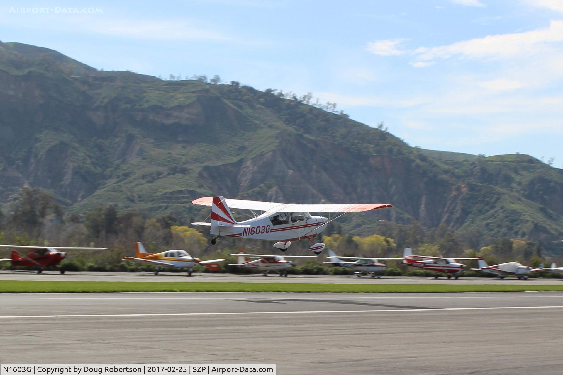 N1603G, 1968 Champion 7ECA Citabria C/N 609, 1968 Champion 7ECA CITABRIA, Lycoming O-235 115 Hp, takeoff climb Rwy 22