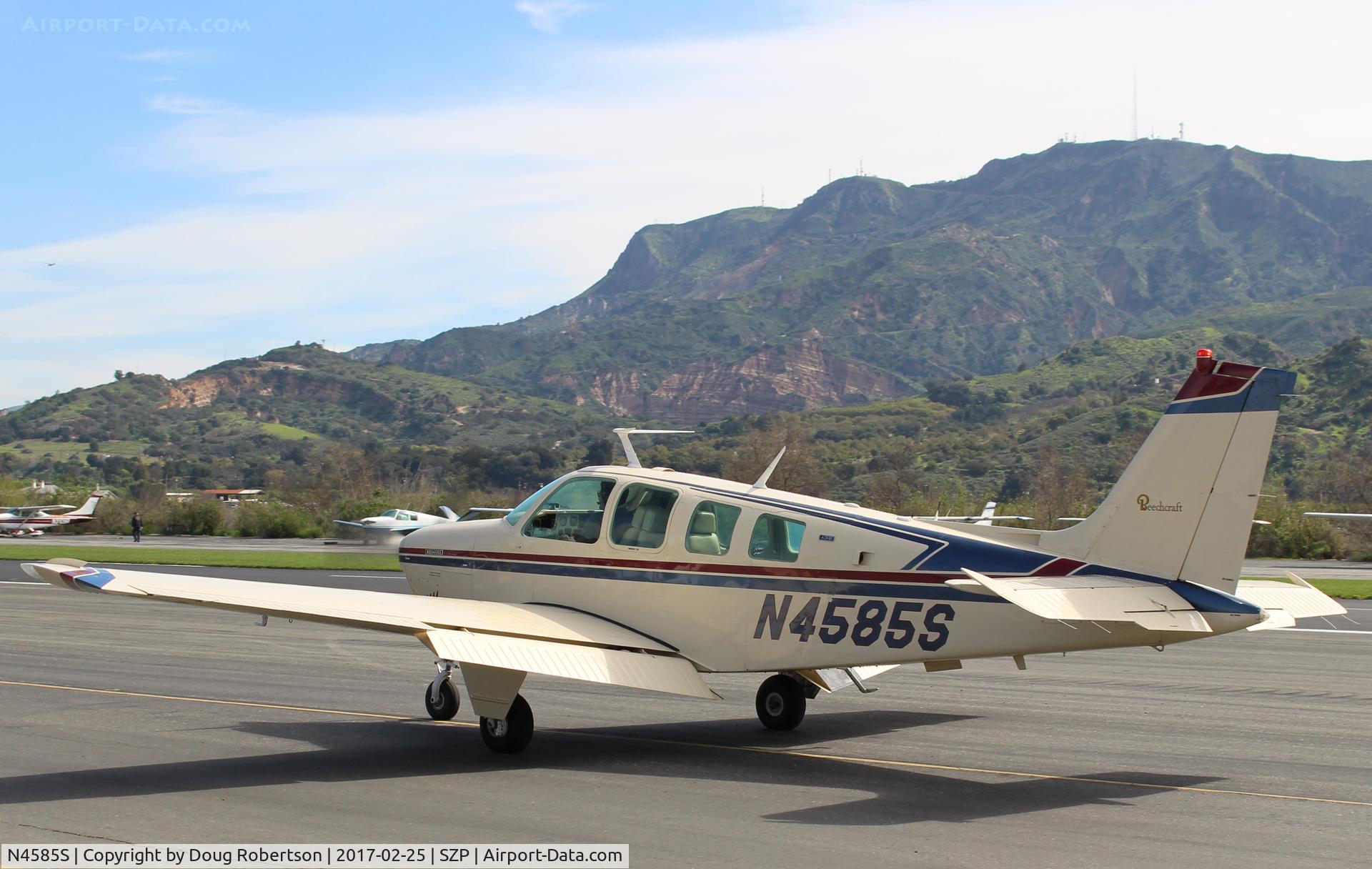 N4585S, 1975 Beech A36 Bonanza 36 C/N E-752, 1975 Beech A36 BONANZA, Continental IO-520 285 Hp, taxi back