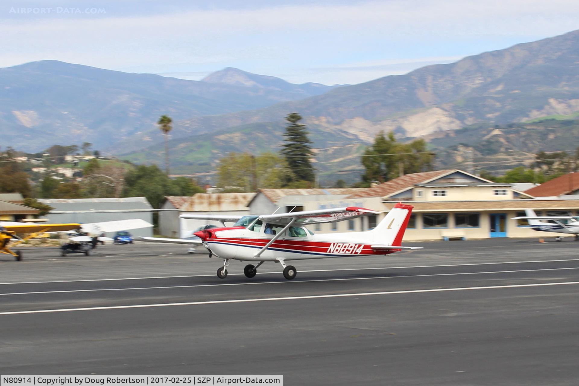 N80914, 1976 Cessna 172M C/N 17266799, 1976 Cessna 172M, Lycoming O-320-E2D 150 Hp, landing Rwy 22