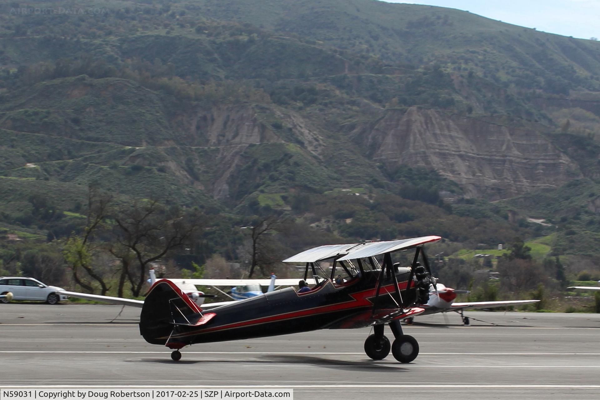 N59031, 1941 Boeing A75N1(PT17) C/N 75-3808, 1941 Boeing Stearman A75N1 (PT-17), Continental W670 220 Hp radial, another landing roll Rwy 22