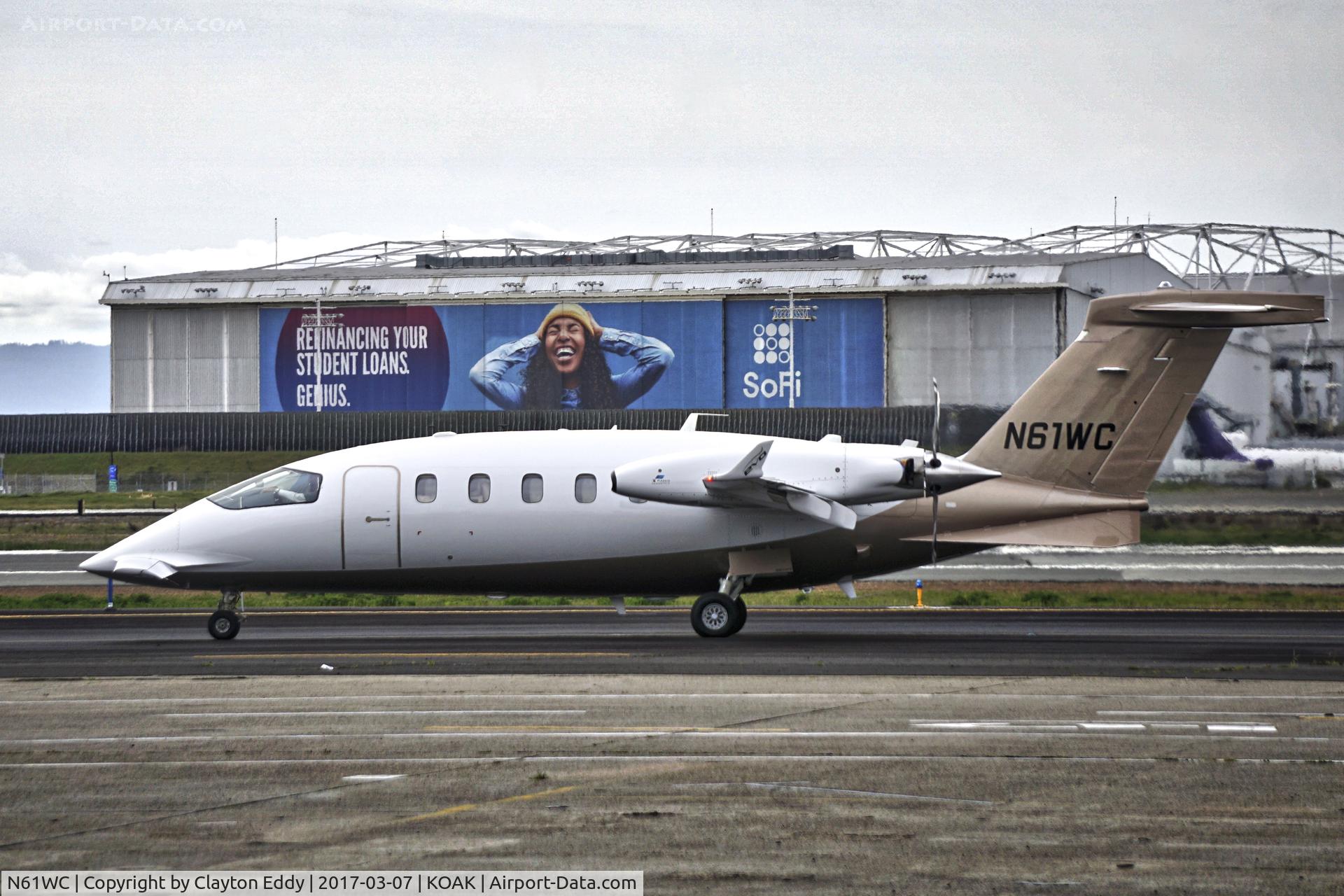 N61WC, 2016 Piaggio P-180 Avanti II EVO C/N 3001, North Field Oakland Airport.
