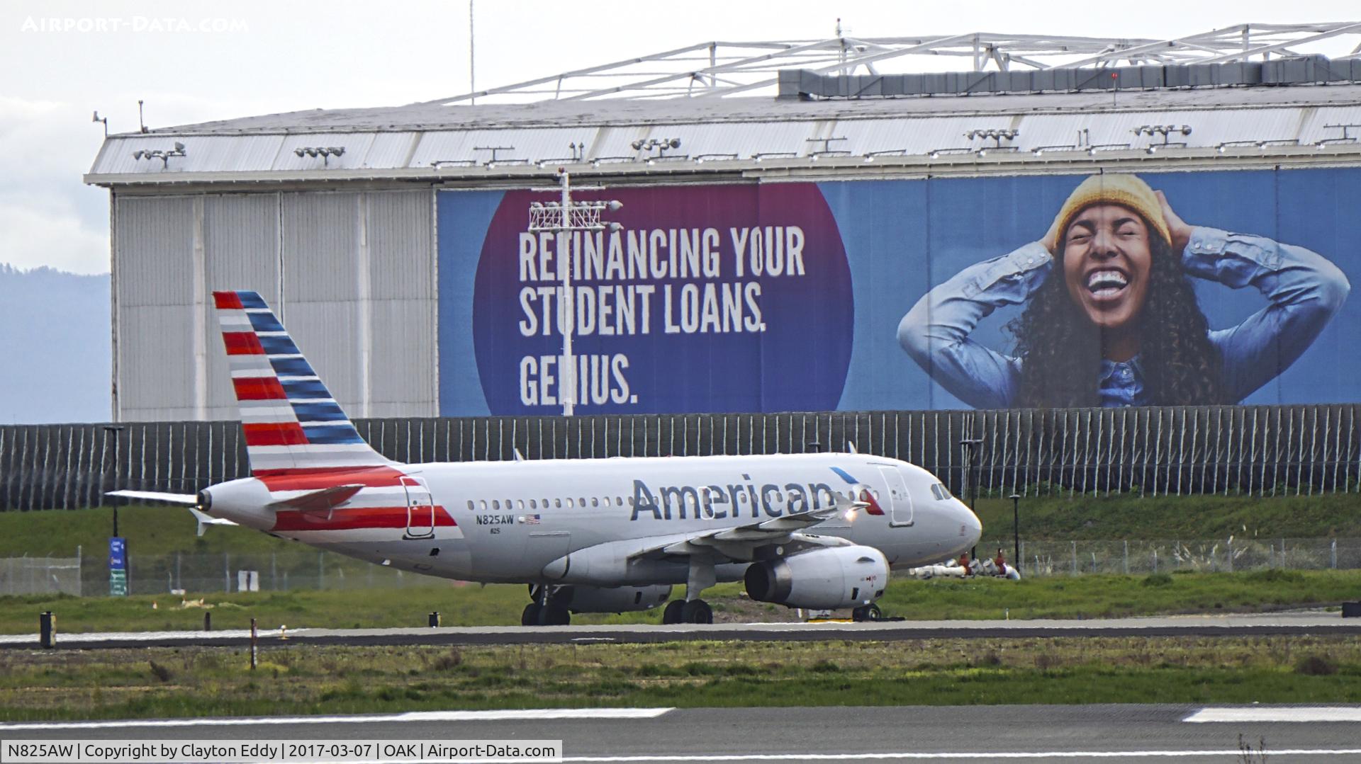 N825AW, 2001 Airbus A319-132 C/N 1527, North Field Oakland Airport.