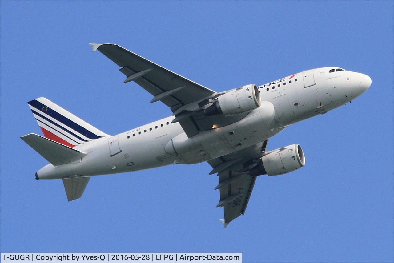 F-GUGR, 2007 Airbus A318-111 C/N 3009, Airbus A318-111, Take off rwy 06R, Roissy Charles De Gaulle airport (LFPG-CDG)