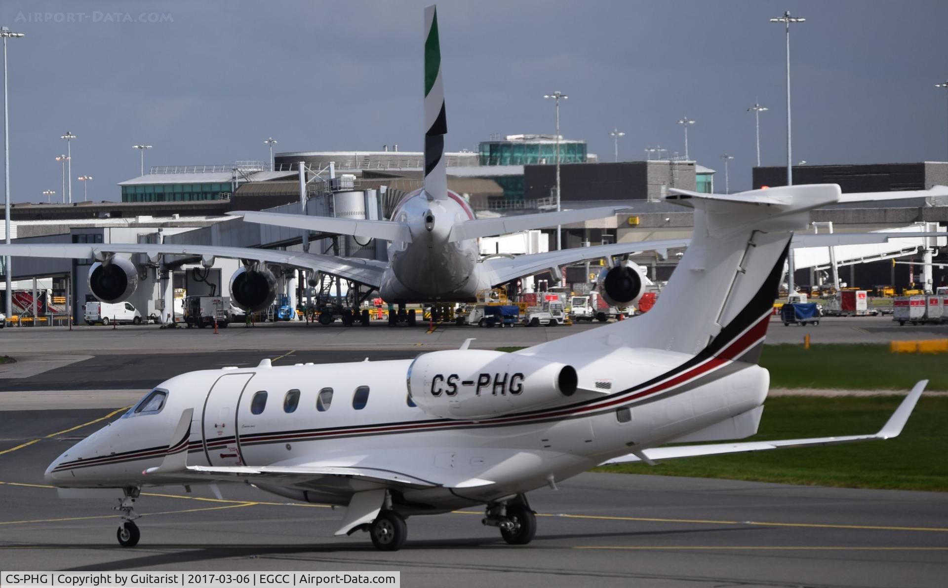 CS-PHG, 2014 Embraer EMB-505 Phenom 300 C/N 50500264, At Manchester