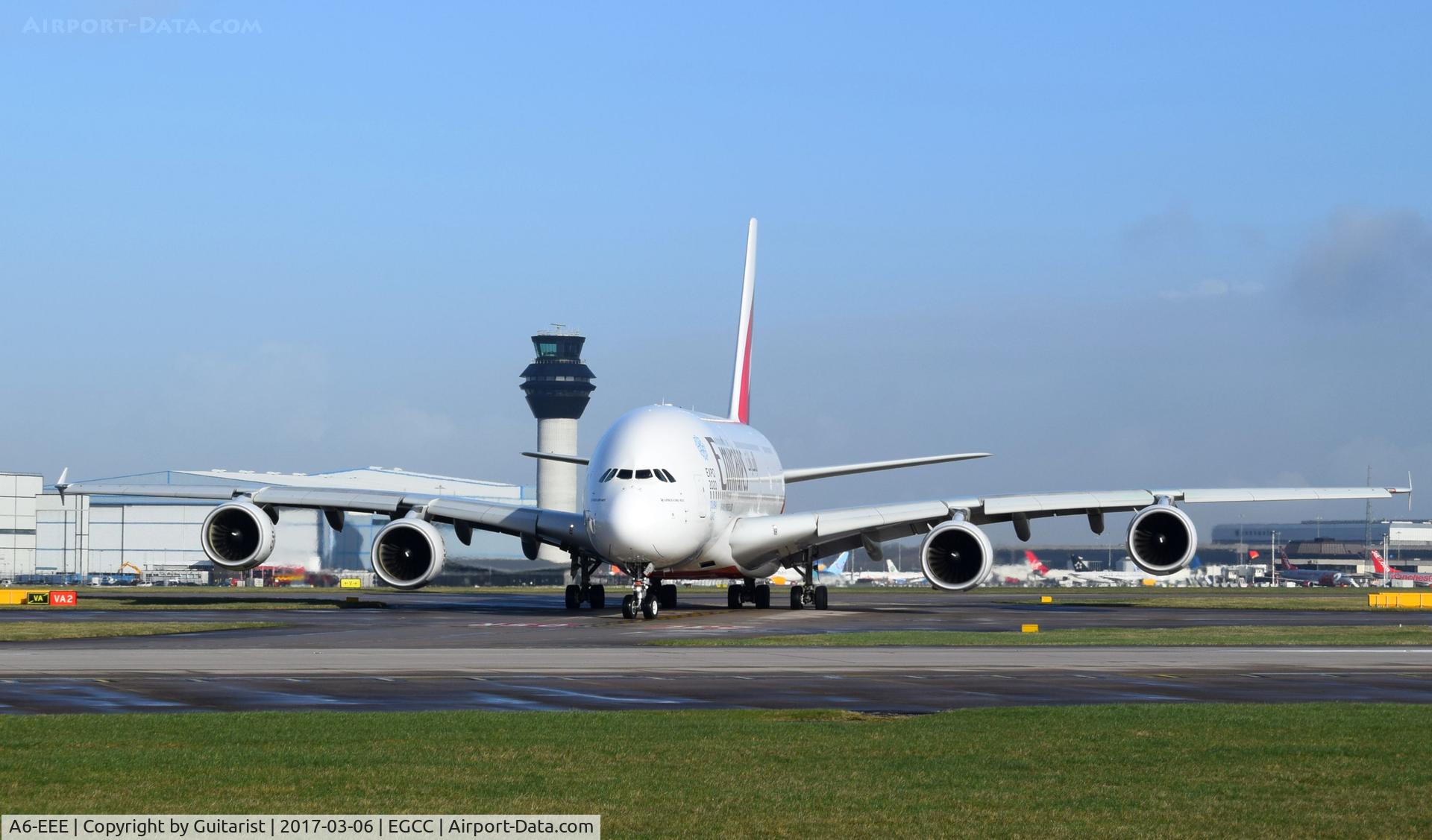 A6-EEE, 2012 Airbus A380-861 C/N 112, At Manchester