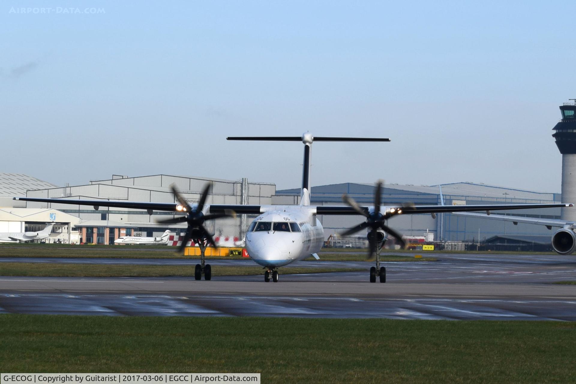 G-ECOG, 2008 De Havilland Canada DHC-8-402Q Dash 8 C/N 4220, At Manchester