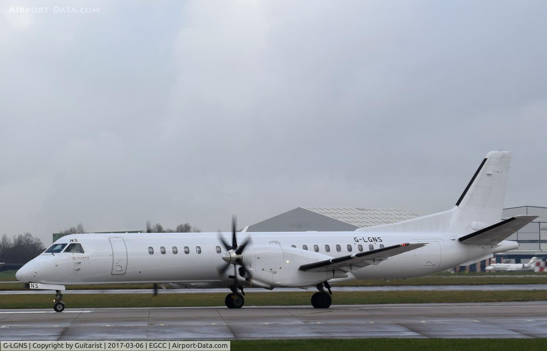 G-LGNS, 1996 Saab 2000 C/N 2000-041, At Manchester