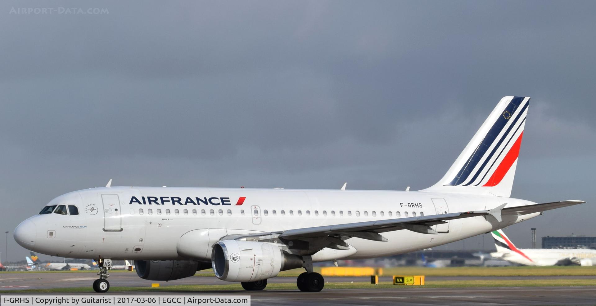 F-GRHS, 2001 Airbus A319-111 C/N 1444, At Manchester