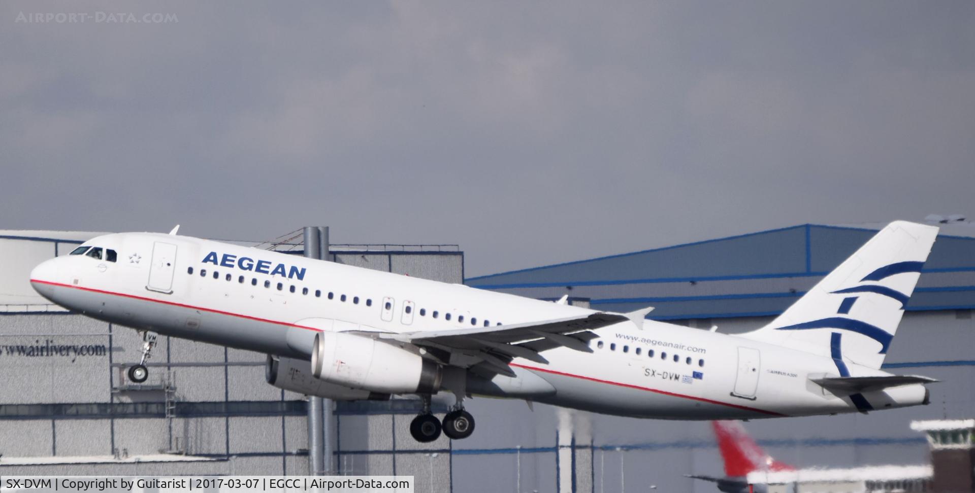 SX-DVM, 2008 Airbus A320-232 C/N 3439, At Manchester