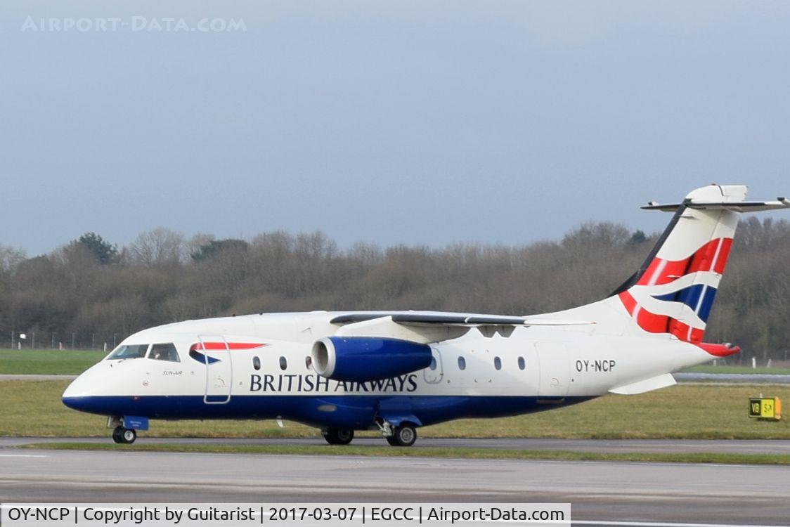 OY-NCP, 2002 Fairchild Dornier 328-310 328JET C/N 3219, At Manchester