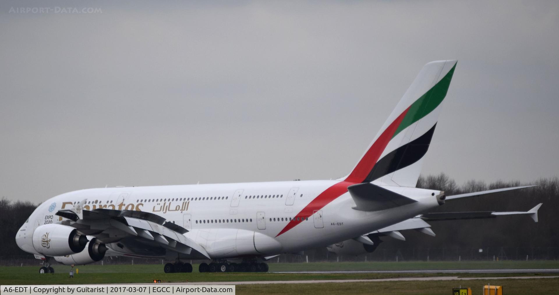 A6-EDT, 2011 Airbus A380-861 C/N 090, At Manchester
