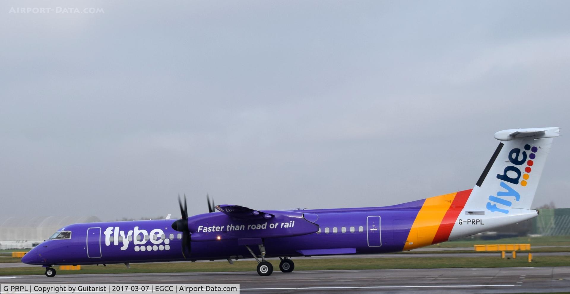 G-PRPL, 2011 Bombardier DHC-8-402 Dash 8 C/N 4380, At Manchester