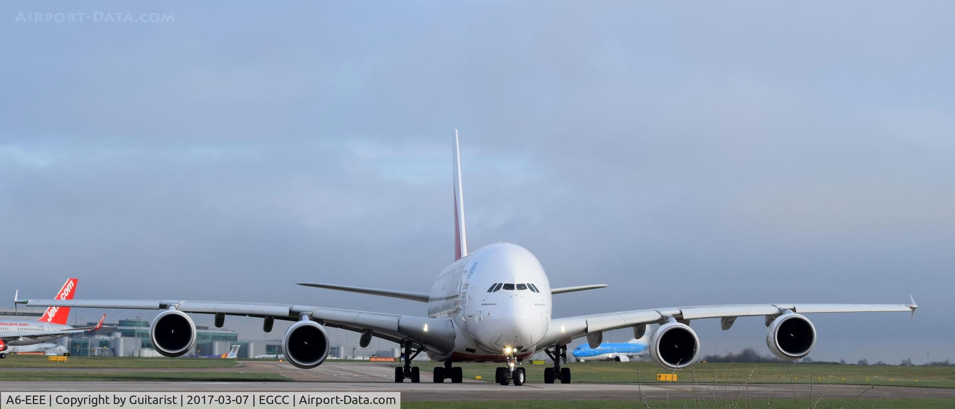 A6-EEE, 2012 Airbus A380-861 C/N 112, At Manchester