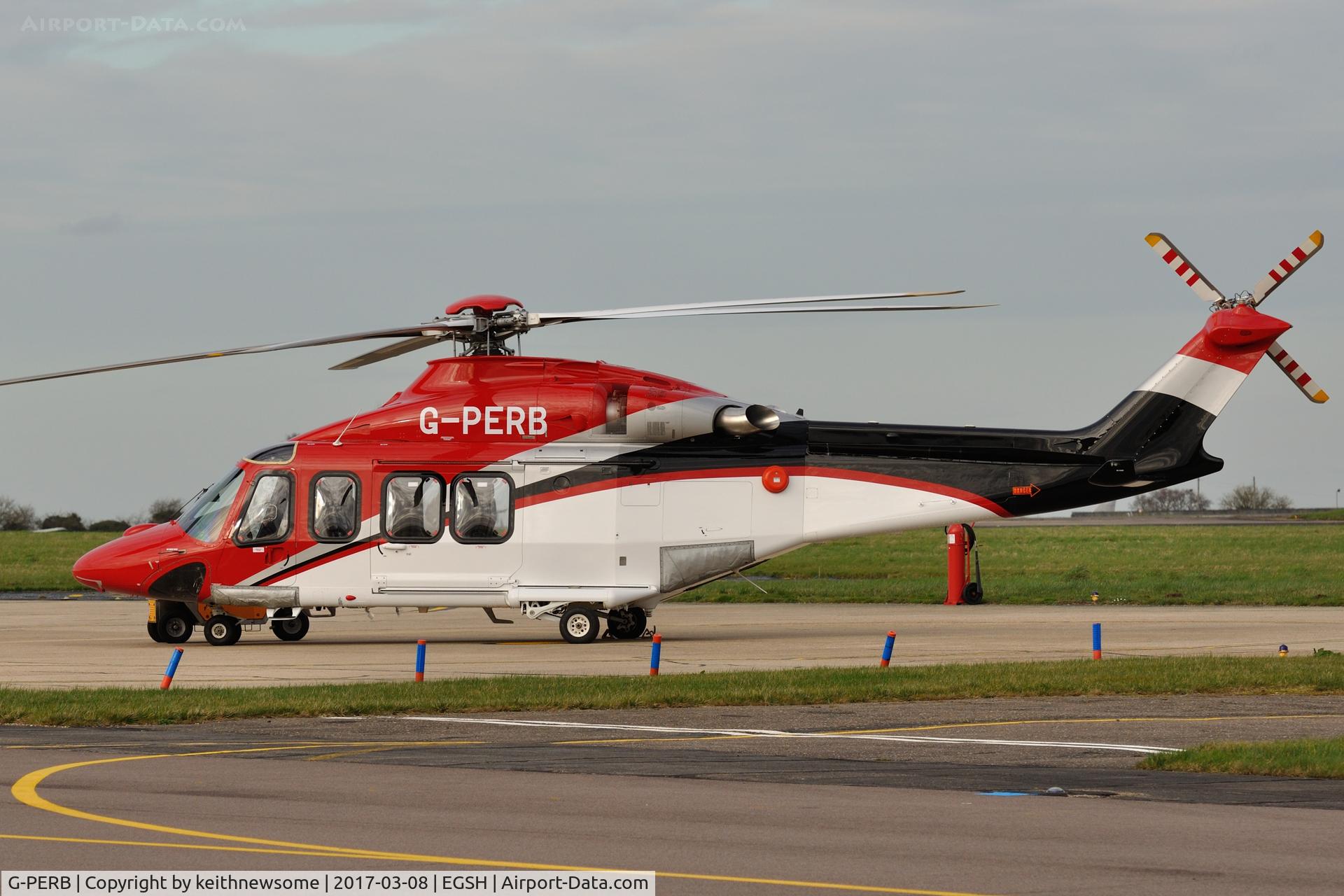 G-PERB, 2011 AgustaWestland AW-139 C/N 41261, Making a rare appearance.