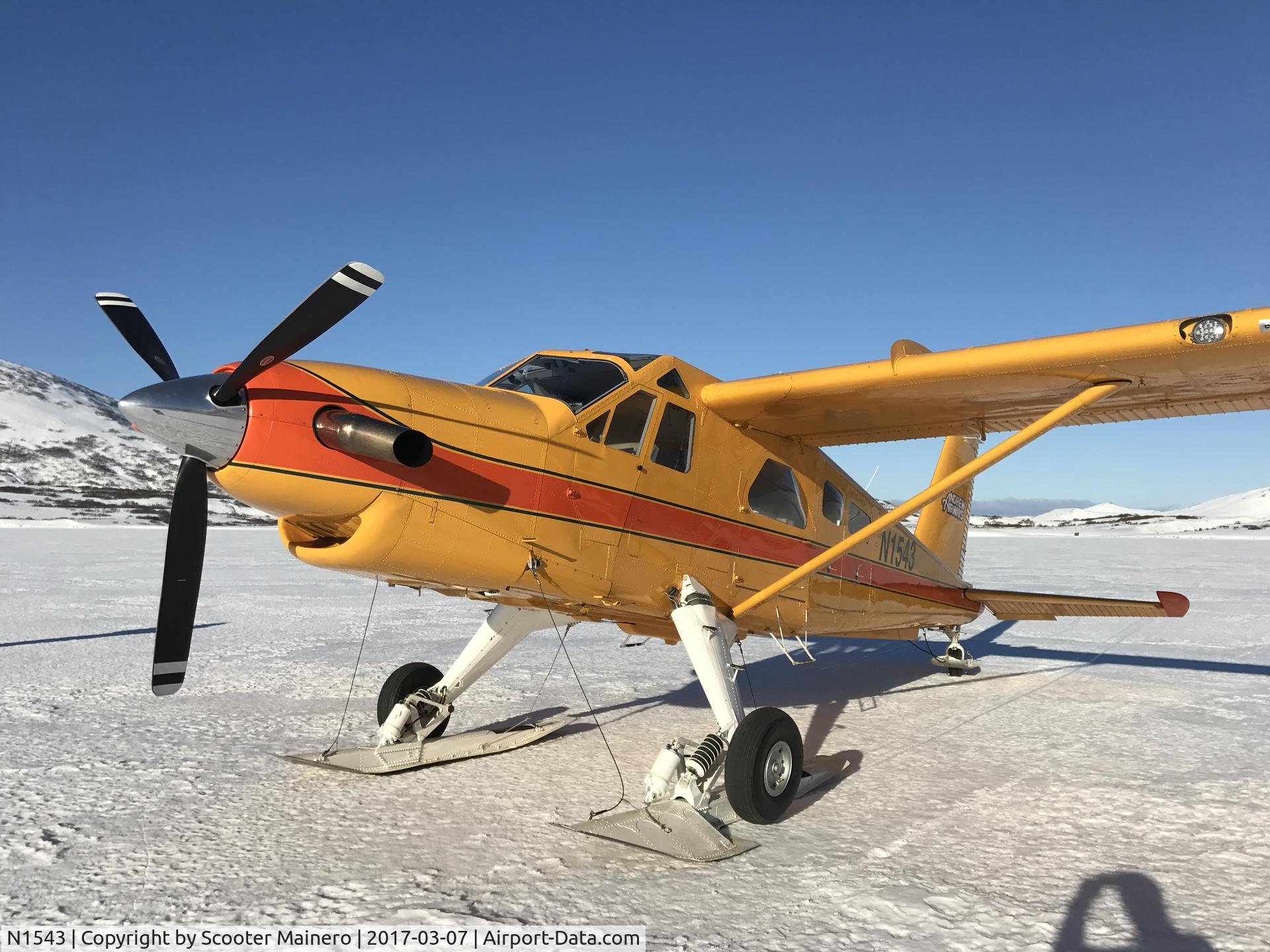 N1543, De Havilland Canada DHC-2 Turbo Beaver Mk.3 C/N 1687TB55, Skis on Kodiak Island