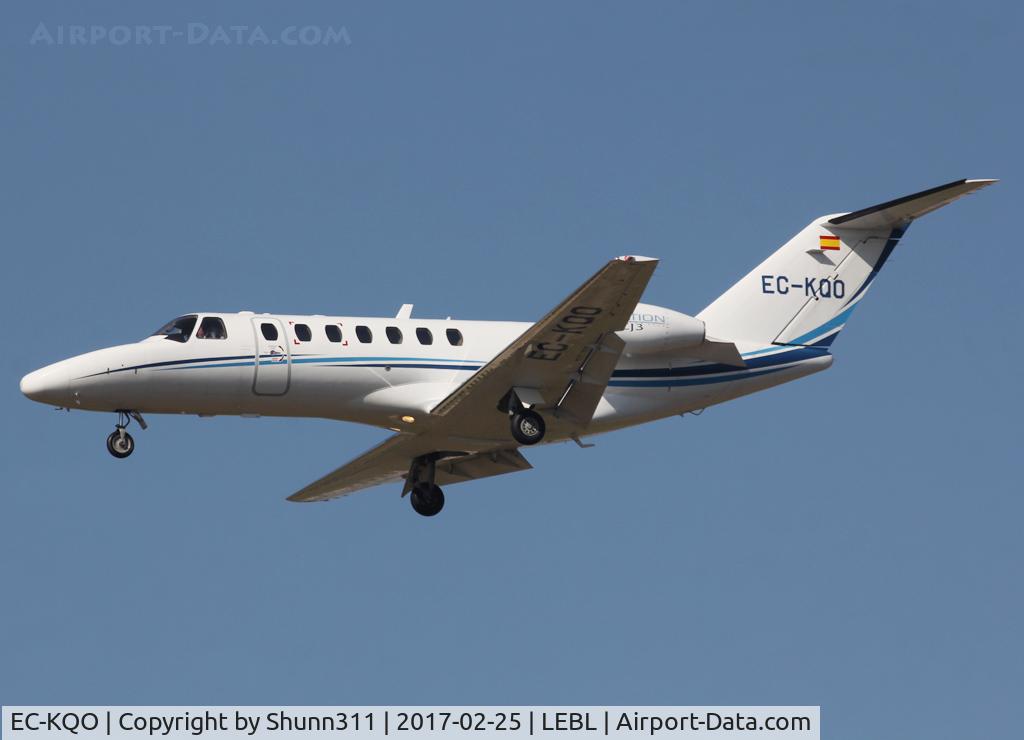EC-KQO, 2008 Cessna 525B CitationJet CJ3 C/N 525B-0234, Landing rwy 25R