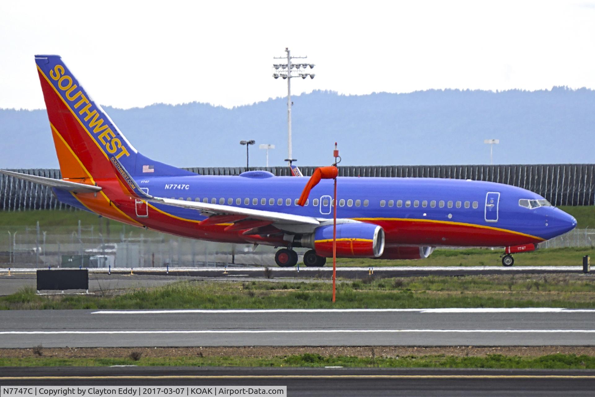 N7747C, 2007 Boeing 737-7BD C/N 36091, North Field Oakland California 2017