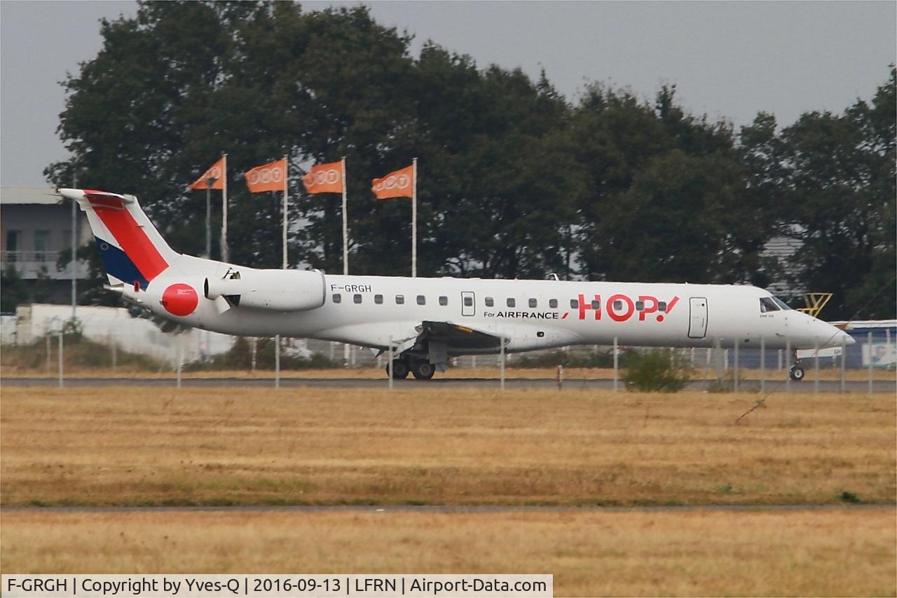 F-GRGH, 1999 Embraer EMB-145EU (ERJ-145EU) C/N 145120, Embraer EMB-145EU, Landing rwy 10, Rennes St Jacques airport (LFRN-RNS)