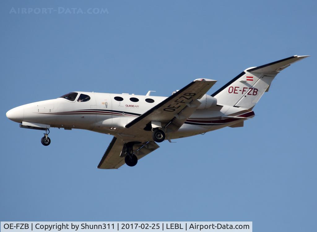 OE-FZB, 2008 Cessna 510 Citation Mustang Citation Mustang C/N 510-0145, Landing rwy 25R