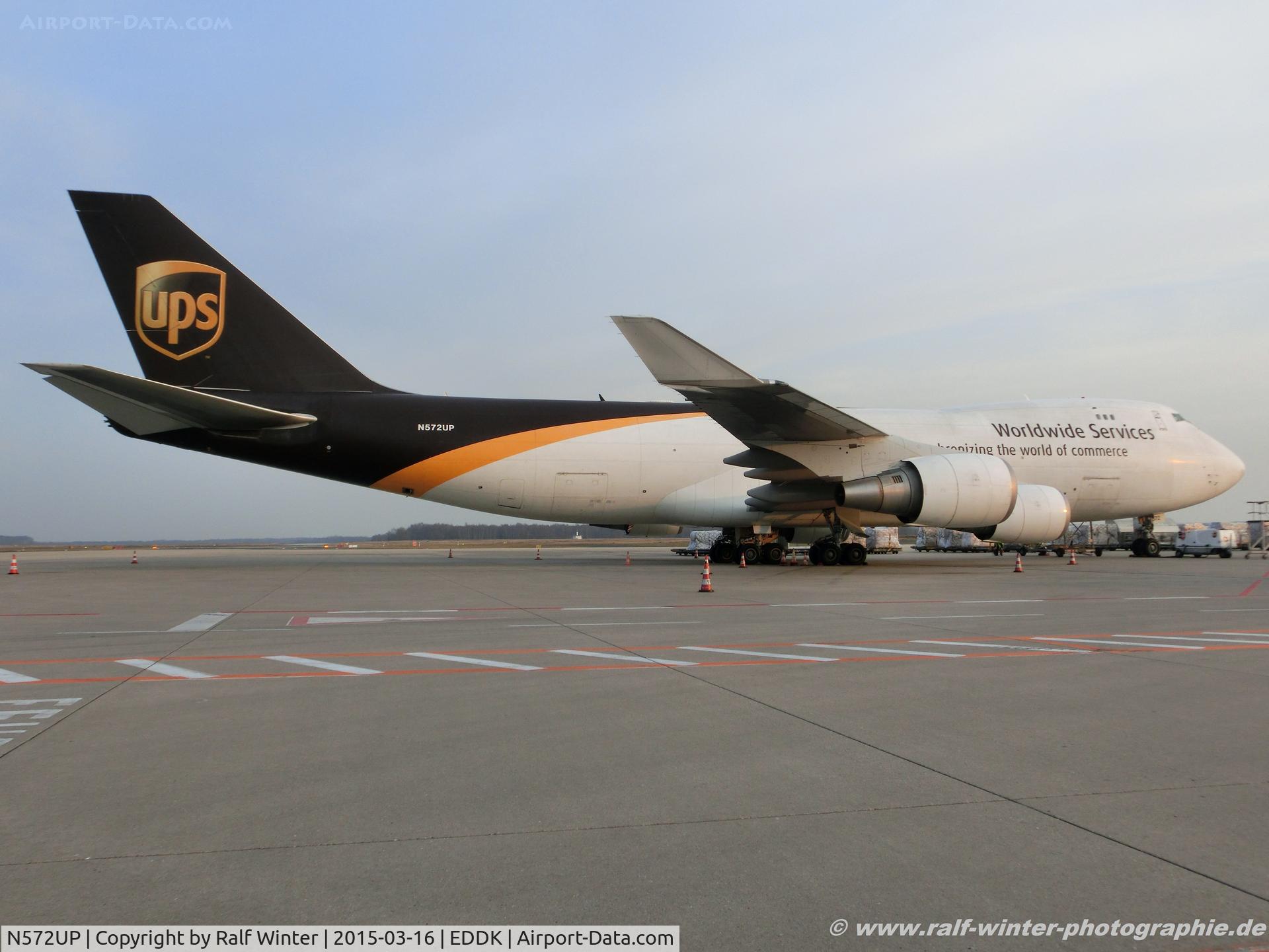 N572UP, 2007 Boeing 747-44AF C/N 35669, Boeing 747-44AF - 5X UPS United Parcel Service - 35669 - N572UP - 16.03.2015 - CGN