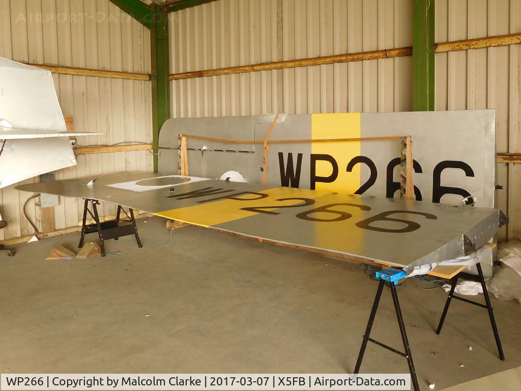 WP266, Elliotts of Newbury Eton TX.1 C/N Not found WP266, Elliotts of Newbury Eton TX.1 Under renovation for static display at the soon to be established Aircraft Restoration Group, Fishburn Airfield UK.