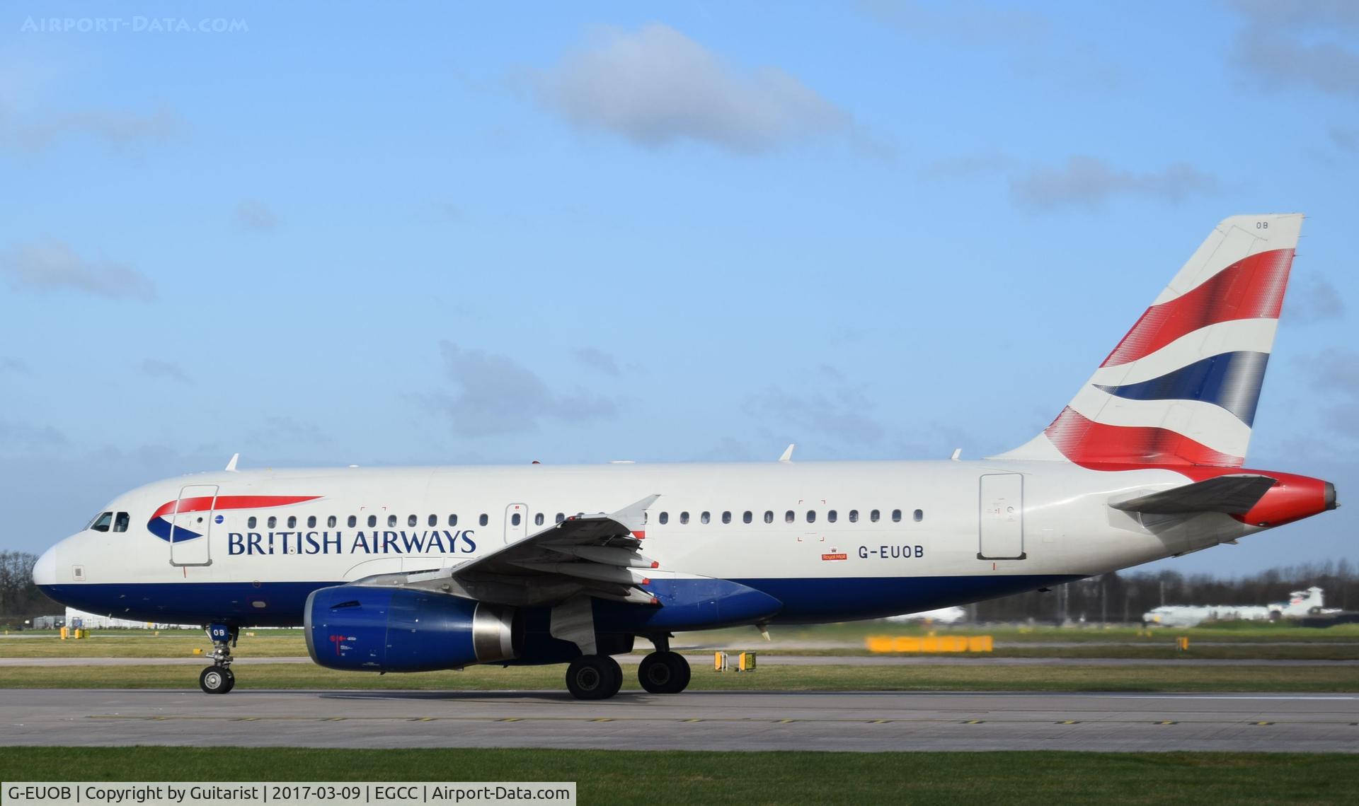 G-EUOB, 2001 Airbus A319-131 C/N 1529, At Manchester