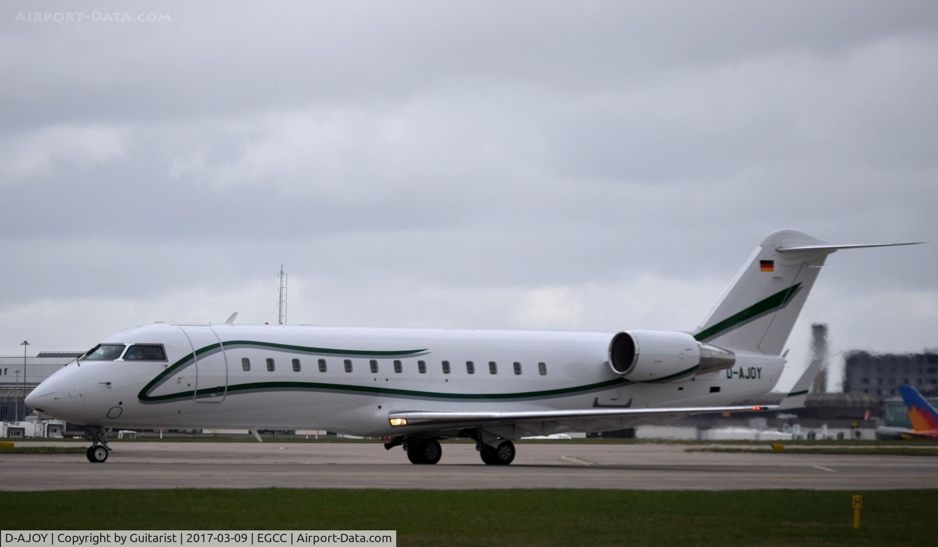 D-AJOY, 2007 Bombardier Challenger 850 (CL-600-2B19) C/N 8069, At Manchester