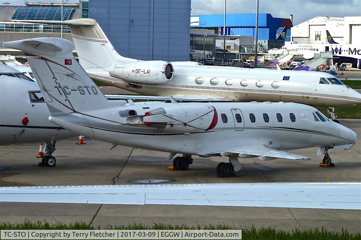 TC-STO, 1998 Cessna 650 Citation VII C/N 650-7091, At Luton Airport
