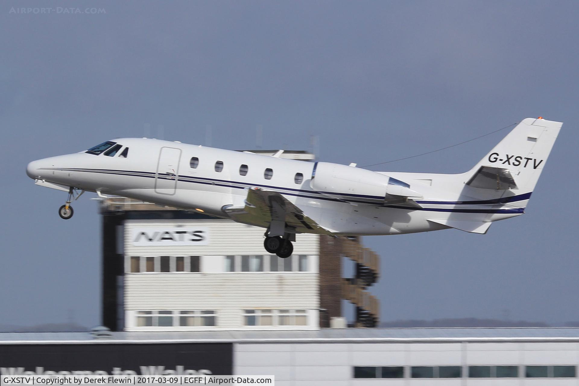 G-XSTV, 2008 Cessna 560XL Citation XLS C/N 560-5788, Citation XLS, Arena Aviation Ltd Biggin Hill Kent based, call sign Arena 33, previously N5259Y, D-CWWW, D-CLIC, seen departing runway 30 en-route to Pozna?–?awica.
