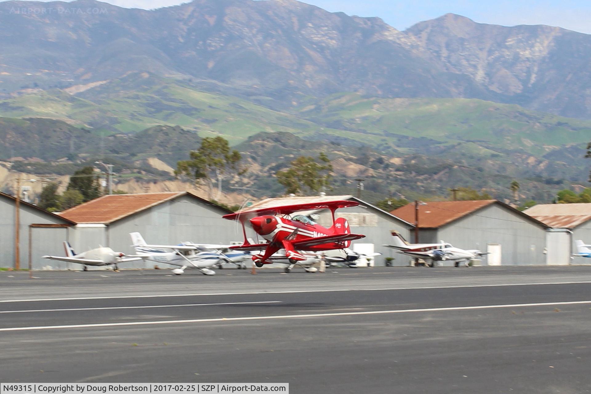 N49315, 1983 Pitts S-1T Special C/N 1013, 1983 Pitts Aerobatics S-1T SPECIAL, Lycoming AEIO-360 180 Hp, takeoff climb Rwy 22