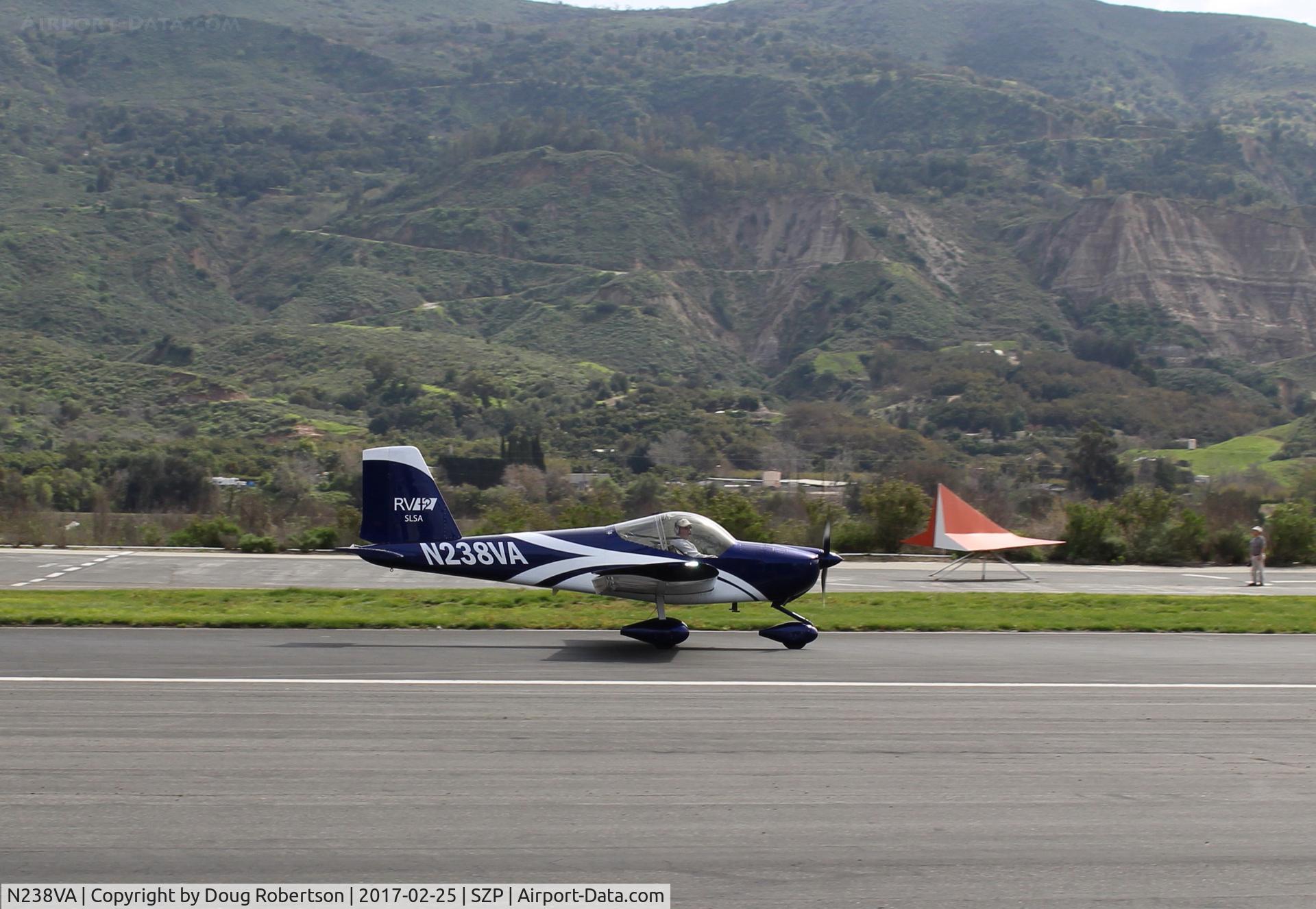 N238VA, 2013 Vans RV-12 C/N 12012, 2013 Van's Aircraft Inc. RV-12A production LSA, Rotax 912ULS 100 Hp, landing roll Rwy 22