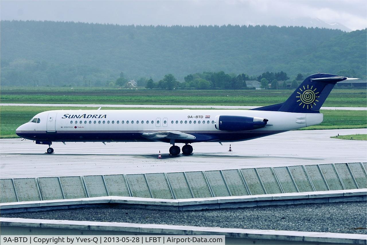 9A-BTD, 1992 Fokker 100 (F-28-0100) C/N 11407, Fokker 100,Tarbes-Lourdes-Pyrénées airport (LFBT-LDE)