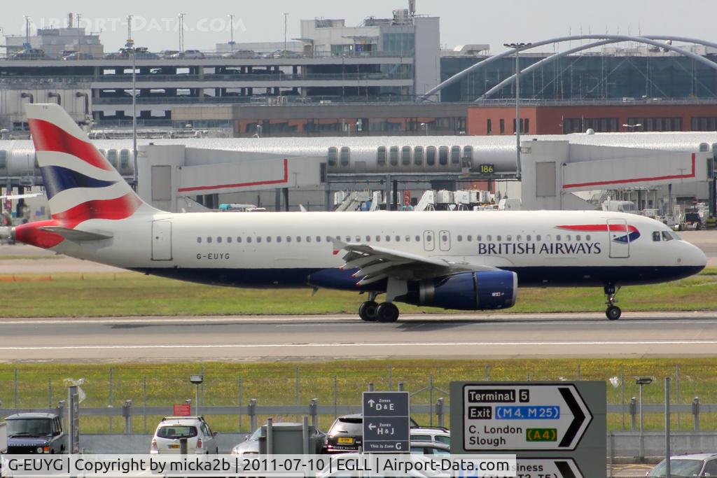 G-EUYG, 2010 Airbus A320-232 C/N 4238, Taxiing